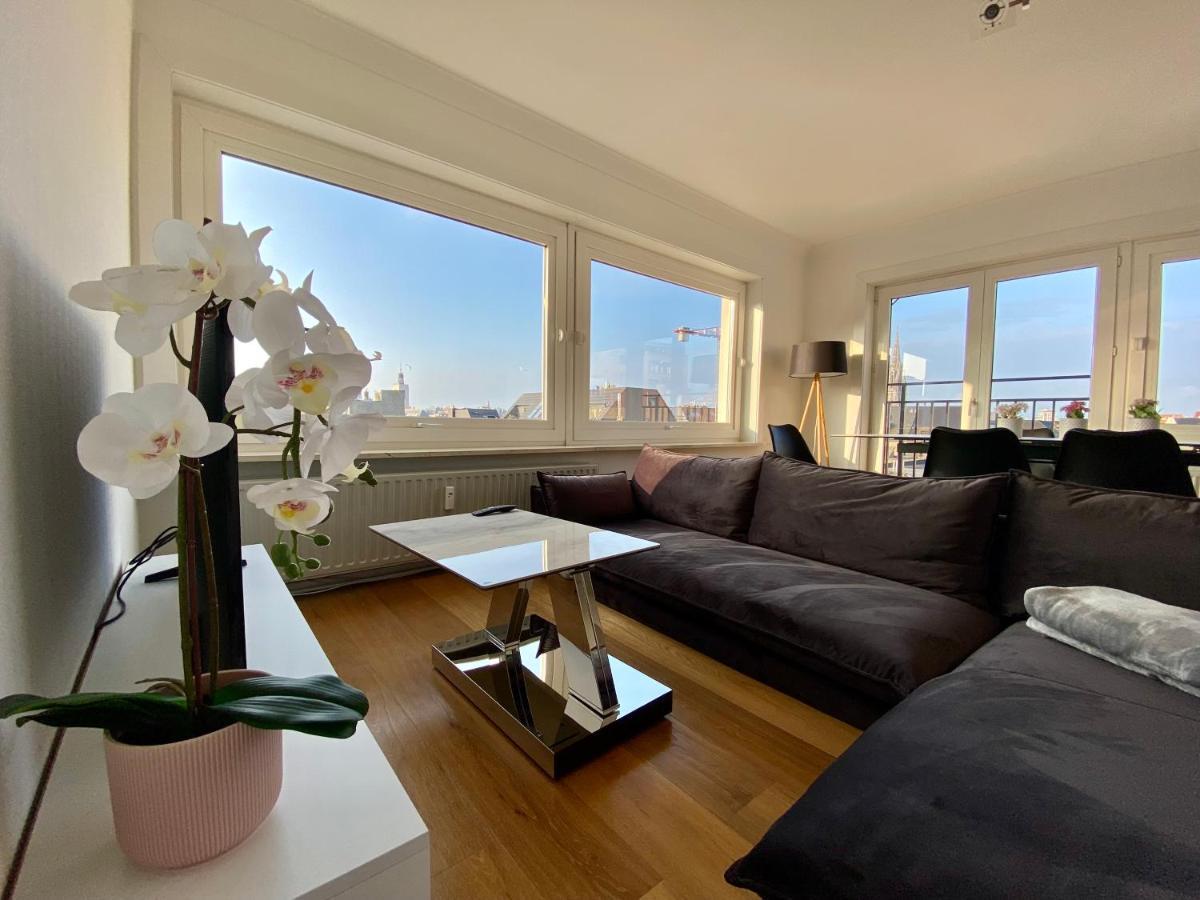 Luxury 3 Bedroom Apartment On The Top Floor With Panoramic View Oostende Dış mekan fotoğraf
