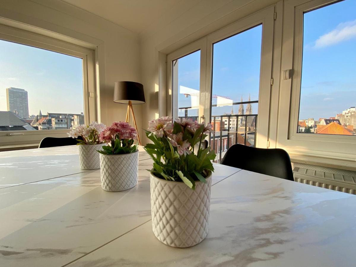 Luxury 3 Bedroom Apartment On The Top Floor With Panoramic View Oostende Dış mekan fotoğraf